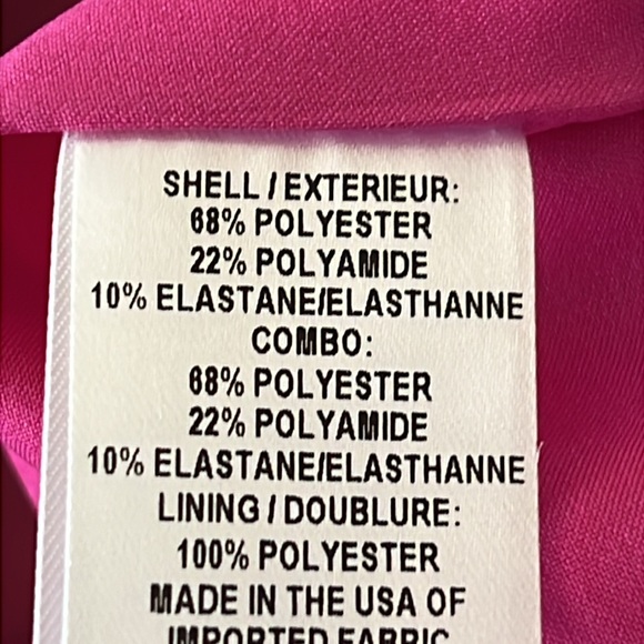 NWT Milly Hot Pink/Maroon Color Block Scuba Knit Sheath Dress Size 6 - Picture 14 of 15